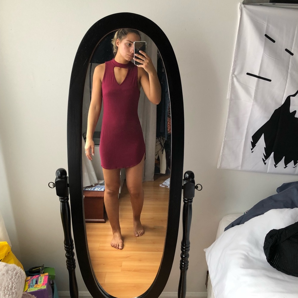 maroon / burgundy dress | MAKE AN OFFER |